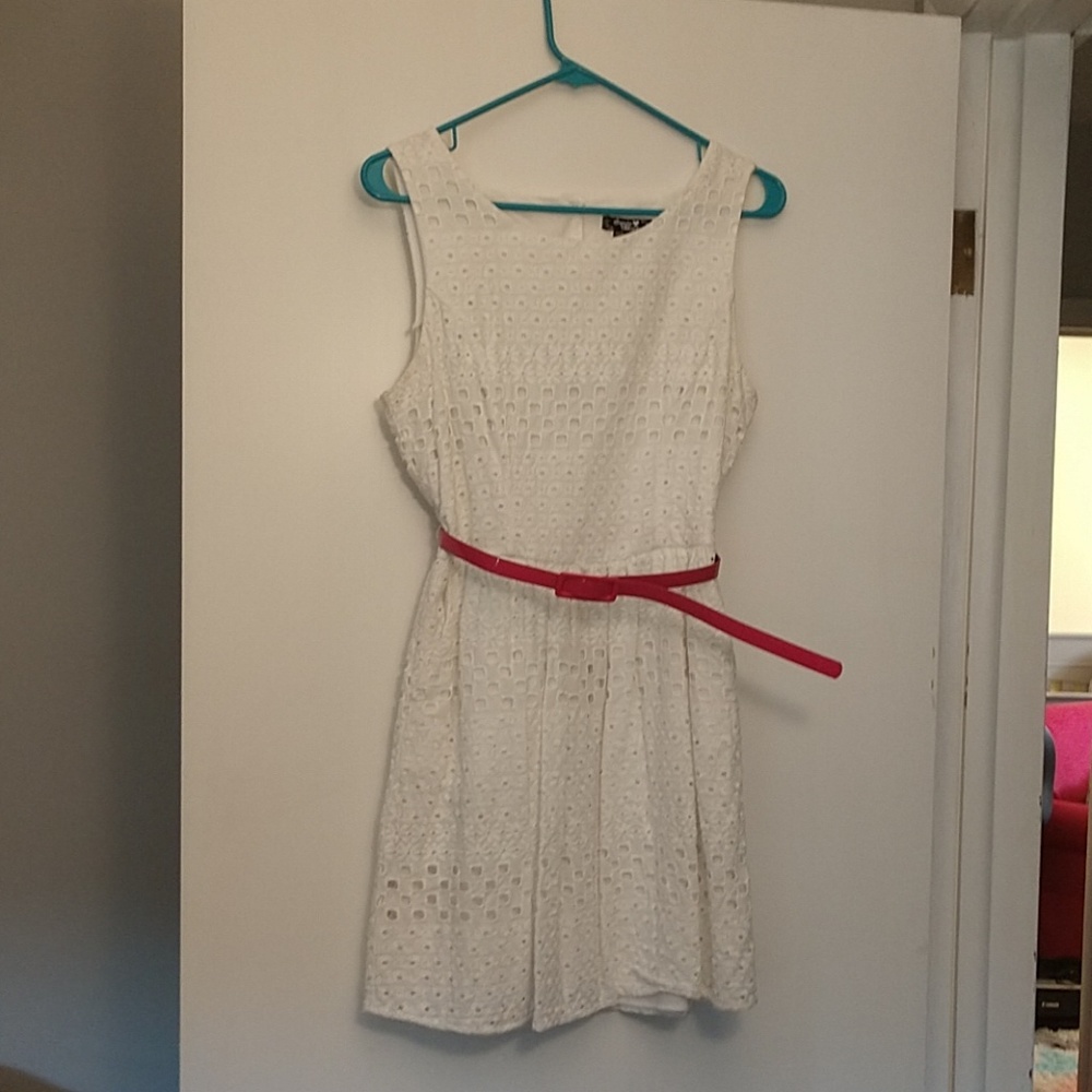 White eyelet dress